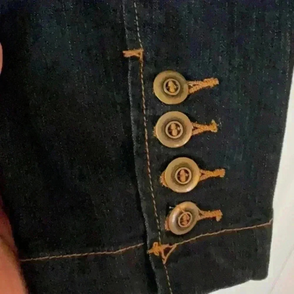 NWOT  Cleo Petites Dark Denim Blazer in Size 6 - Picture 4 of 7